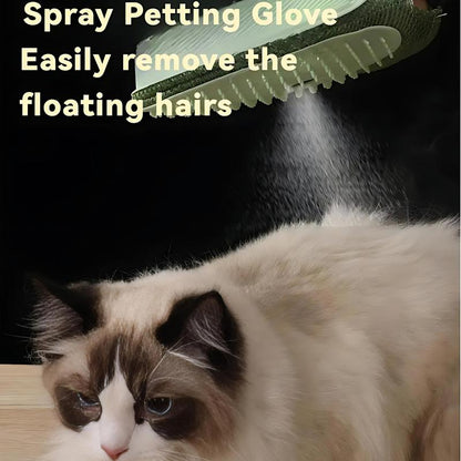 Steam Grooming Mitt for Pets – 4-In-1 De-Shedding, Misting, Cleaning & Massaging Glove for Cats and Dogs, Silicone Tips, Breathable Comfort, Wet and Dry Use