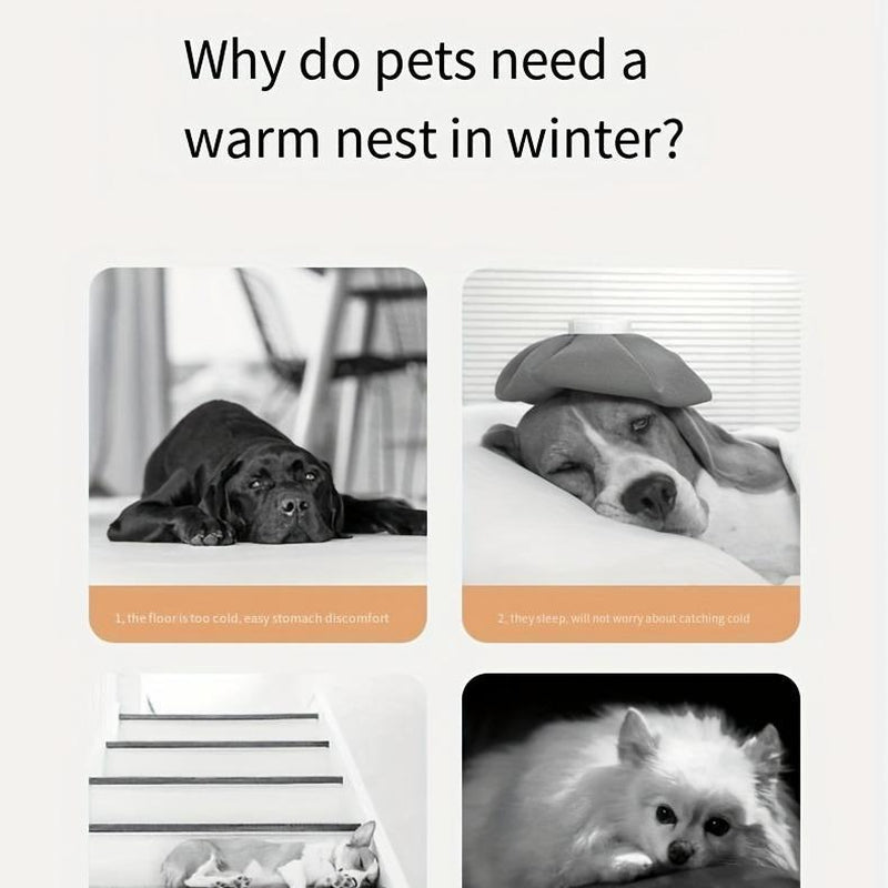 1Pc Warm Enclosed Dog Bed, Four Seasons Universal Dog Kennel, Removable and Washable Pet Sleeping Bed Christmas Gift