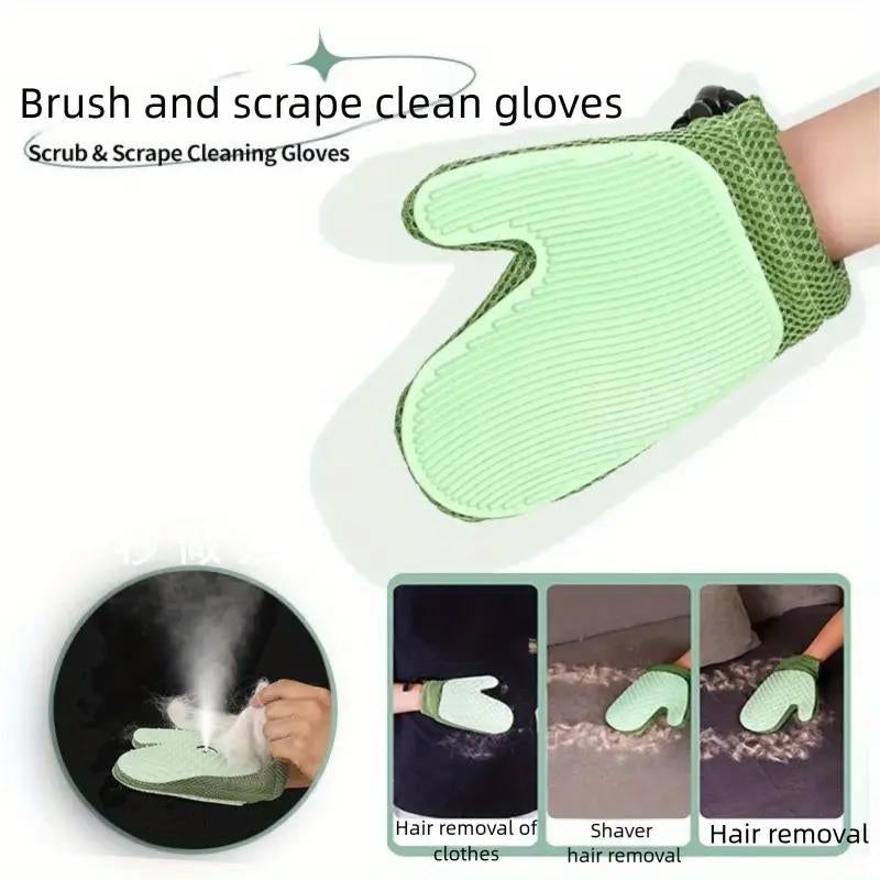 Steam Grooming Mitt for Pets – 4-In-1 De-Shedding, Misting, Cleaning & Massaging Glove for Cats and Dogs, Silicone Tips, Breathable Comfort, Wet and Dry Use