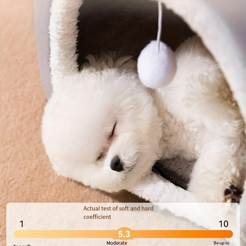 1Pc Warm Enclosed Dog Bed, Four Seasons Universal Dog Kennel, Removable and Washable Pet Sleeping Bed Christmas Gift