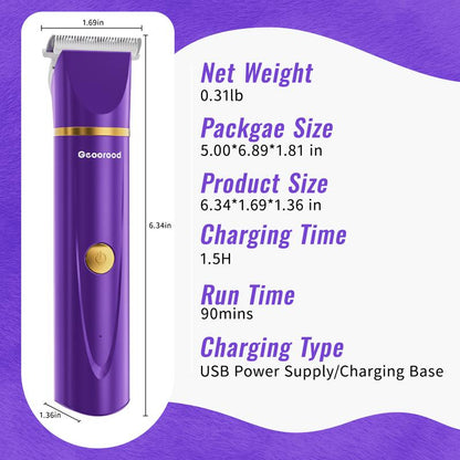 【Geoorood】Dog Clippers Grooming Kit Hair Clipper-Low Noise Paw Trimmer- IPX7 Waterproof - Rechargeable - Cordless Quiet Nail Grinder Shaver for Cats and Other Pets #Tiktokshopjumpstartsale